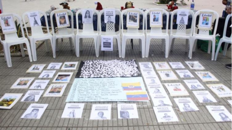 Homenaje a los colombianos presos en Venezuela. 