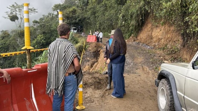 En el sitio San Pedro, de la vereda El Asilo, está ubicado el tramo crítico que obligó al cierre de la vía/Foto cortesía