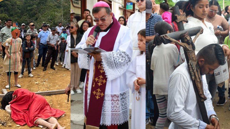 Así se vivió el tradicional viacrucis de Viernes Santo en Cúcuta, Pamplona, Ocaña y Tibú 