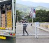 Cierre de la frontera. / Foto Carlos Ramírez-La Opinión 