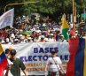 Así avanza la marcha en Cúcuta por la conmemoración del Día del Trabajador
