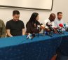 Voceros del Pacto Histórico en el anuncio de la visita del candidato a la presidencia Ivan Cepeda a Cúcuta./Foto: Orlando Carvajal