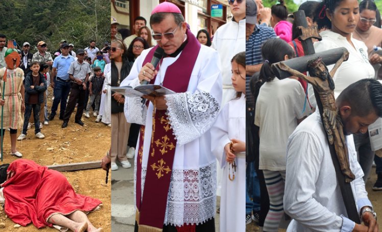 Así se vivió el tradicional viacrucis de Viernes Santo en Cúcuta, Pamplona, Ocaña y Tibú 
