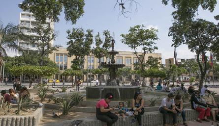 Fuente parque Santander.