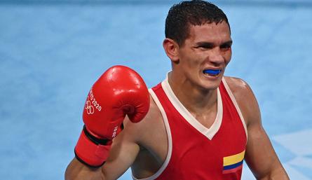 Céiber Ávila, boxeador colombiano. AFP