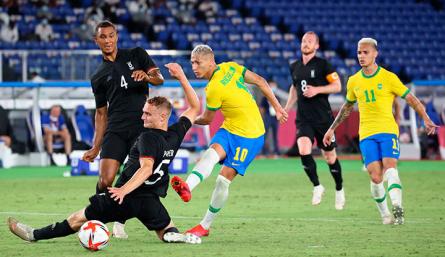 Richarlison, estrella de Brasil en los Olímpicos de Tokio 2020. 