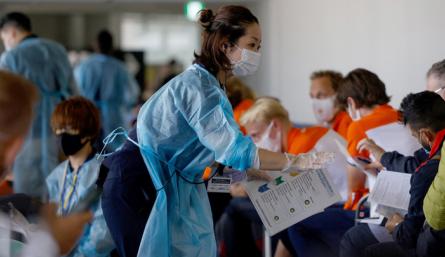 Los organizadores han detectado dos deportistas infectados en la Villa Olímpica. Sin embargo, aumentaron las medidas de bioseguridad para evitar nuevos casos. / Foto AFP.Los organizadores han detectado dos deportistas infectados en la Villa Olímpica. Sin embargo, aumentaron las medidas de bioseguridad para evitar nuevos casos. / Foto AFP.