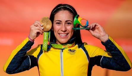 Mariana Pajón, medallista olímpica con Colombia. 