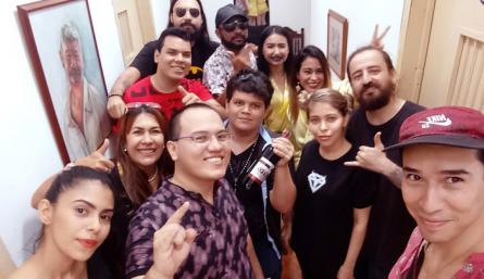 El elenco estelar  del corto ‘Palabras de una mujer enamorada’.  / Foto: Cortesía.