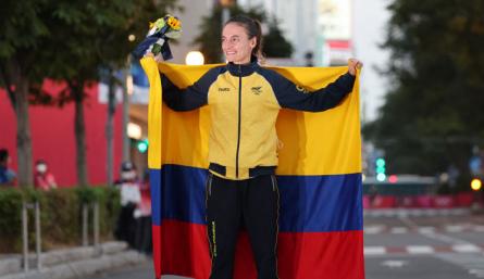 Sandra Arenas, medallista olímpica colombiana. 