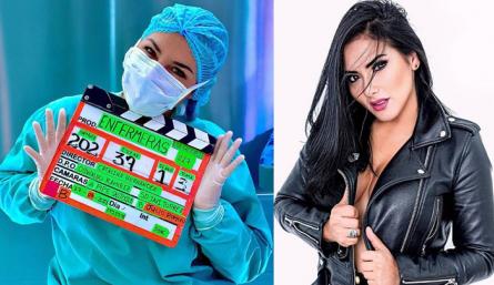 En la novela ‘Enfermeras’ del canal RCN encarna a la jefa Paquita. / Fotos: Instagram.