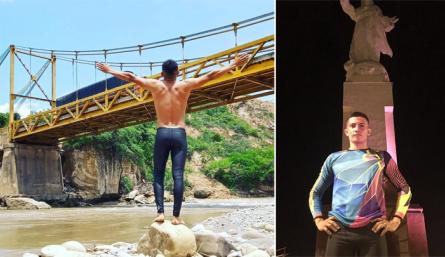 El río Zulia es la piscina natural para practicar natación, que tiene al aire libre. Luis Miguel Páez aprovecha las tardes para lanzarse desde el puente. / Foto: Cortesía