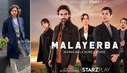 El actor es hijo del torero Pepe Cáceres, quien falleció cuando Sebastián tenía dos años. ‘Malayerba’ es un drama de suspenso, coproducido por Pantaya, Sony Pictures Television y Dynamo. / Foto: Instagram y Colprensa.