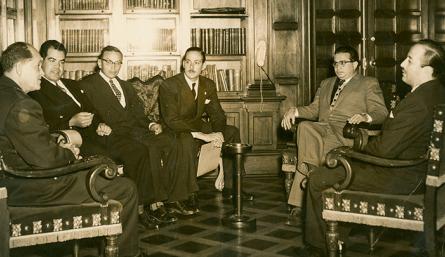 Rojas Pinilla y dirigentes conservadores 