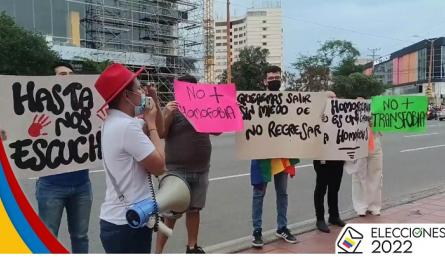 Protesta por homofobia y transfobia