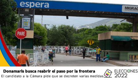 Esta es la acción con la que Donamaris busca reabrir el paso por la frontera./Foto: La Opinión