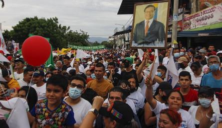 La manifestación de Gustavo Petro en Cúcuta fue altamente concurrida./Foto AFP