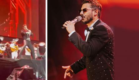 Así fue la caída de Pipe Bueno en el Superconcierto de la Feria de Cali./Foto: cortesía