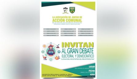 La Asociación de comunales organizó el debate para que los candidatos los escucharan./Foto Cortesía
