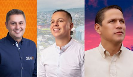 Leonardo Jácome y Jorge Acevedo intentan atribuirse mutuamente el respaldo del petrismo, mientras Isaac García, el candidato del Pacto, pide que respeten su aval.  / Fotos archivo