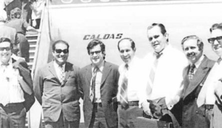 Imagen del vuelo inaugural del avión 'Caldas' de Avianca