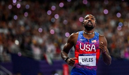 Noah Lyles, campeón de los 100 metros en París 2024. 