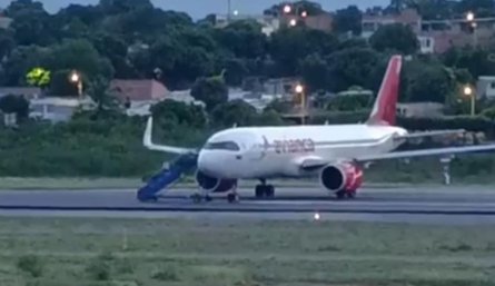 Avión de Avianca encallado / Foto: Captura de Cúcuta es Noticia1