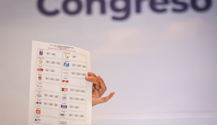 Tarjetón electoral para el Congreso de la República. 