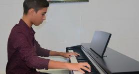 Santiago León Pabón, en la semifinal de piano