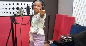 Thaily, la niña cucuteña que grabó su primera canción