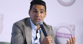 Radamel Falcao García, habló públicamente en la capital del país. (Colprensa - Álvaro Tavera)