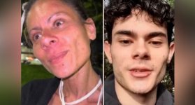 Ingrid Karina y su hijo. 