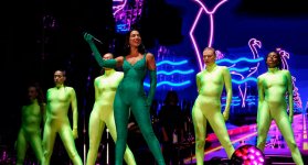 Dua Lipa en Colombia. Foto Colprensa