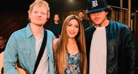 Shakira y Ed Sheeran. Foto cortesía