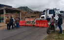 Bloqueo vial en la entrada a Chitagá. 