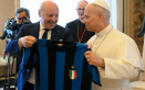 Papa con el Inter Milan