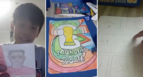 Niño armó el Panini. Captura de video de redes sociales @creativo_huggy01