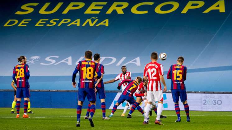 El Athletic se quedó con la Supercopa de España, en el partido ante Barcelona. / Foto: Tomada de Twitter @AthleticClub