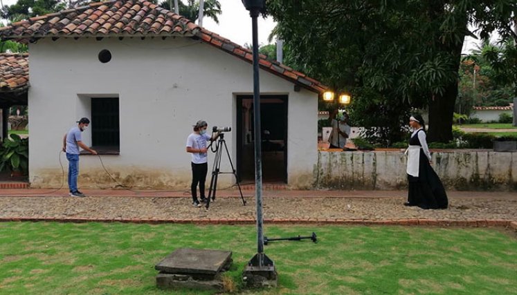 En predios de la casa natal del general Santander se grabó el cortometraje. / Foto Cortesía.