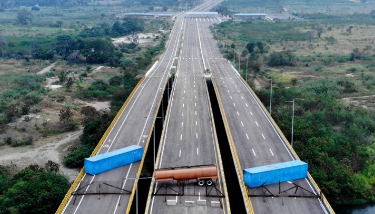 Así se mantiene el puente de Tienditas desde mediados de 2019.