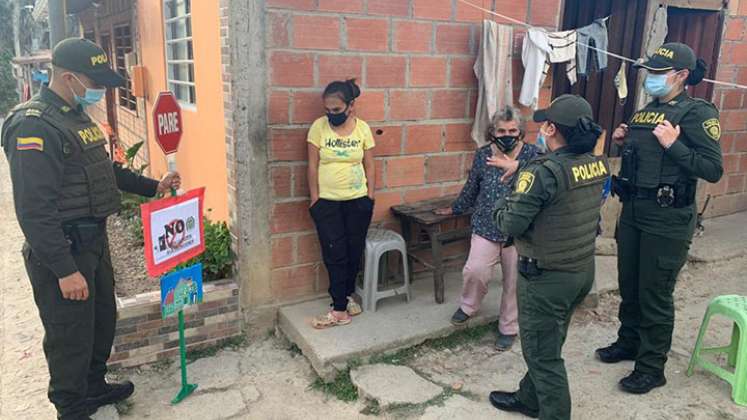 En Pamplonita la Policía previene el hurto a residencias y locales comerciales. / Foto: Cortesía. 