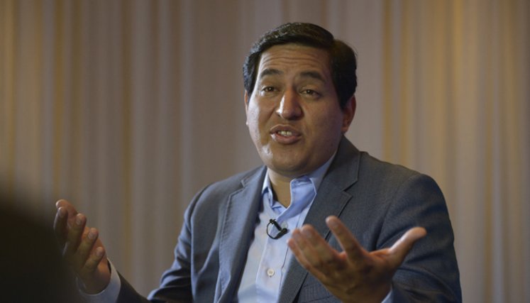 Andrés Arauz Arauz, quien no pudo votar por estar empadronado en México, pretendía vencer en la primera vuelta. / Foto: AFP
