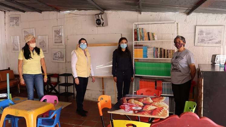 La biblioteca funciona en un antiguo puesto de salud que fue reparado.