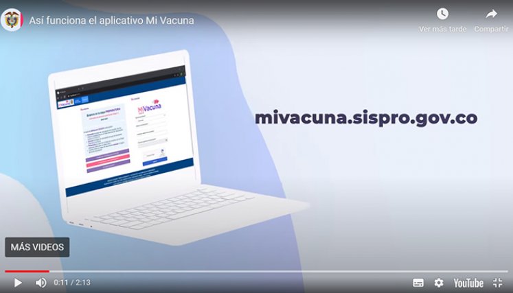 Nueva plataforma 'Mivacuna'.