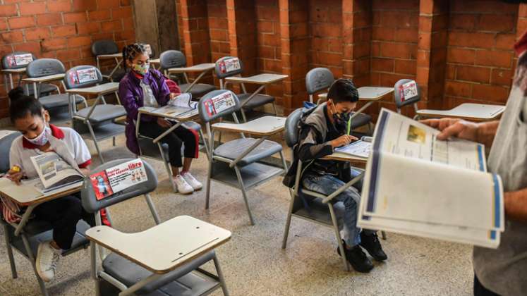 Dos colegios privados inician hoy clases bajo la modalidad de alternancia./ Foto: Cortesía