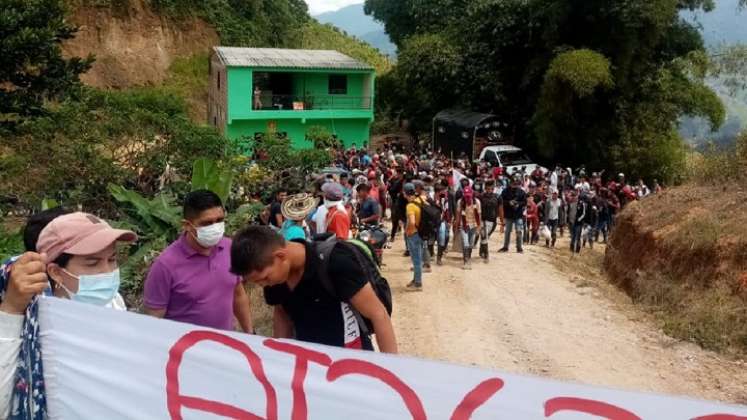 Protesta en Hacarí