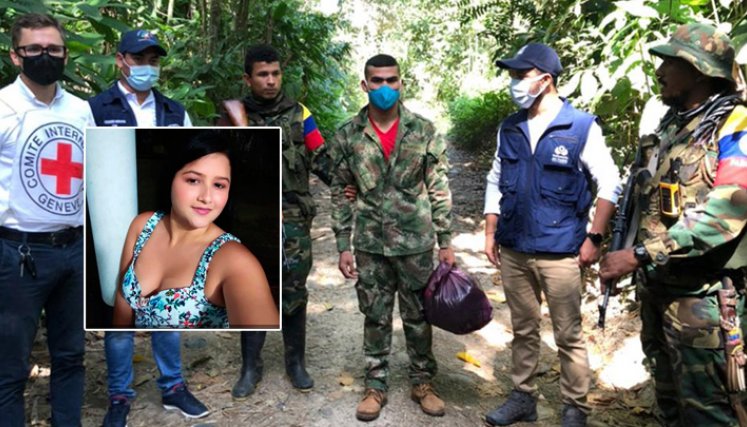 El soldado Ever Castro fue recibido por una comisión humanitaria. / Foto Cortesía