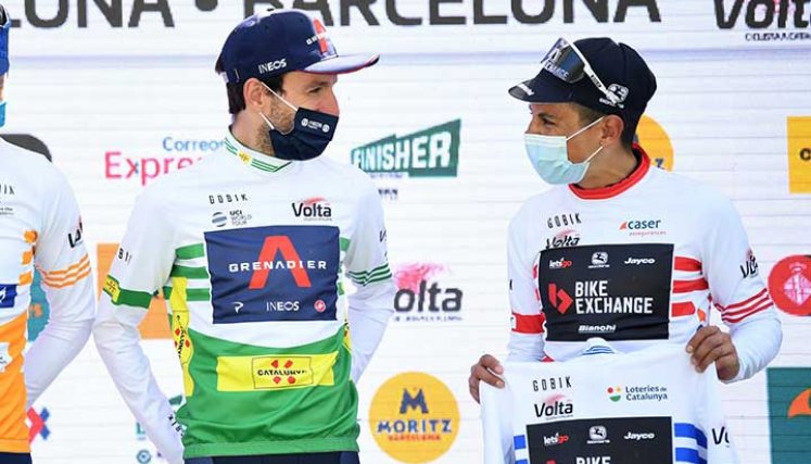 Esteban Chaves ciclista colombiano, campeón de los premios de montaña en la Vuelta a Cataluña
