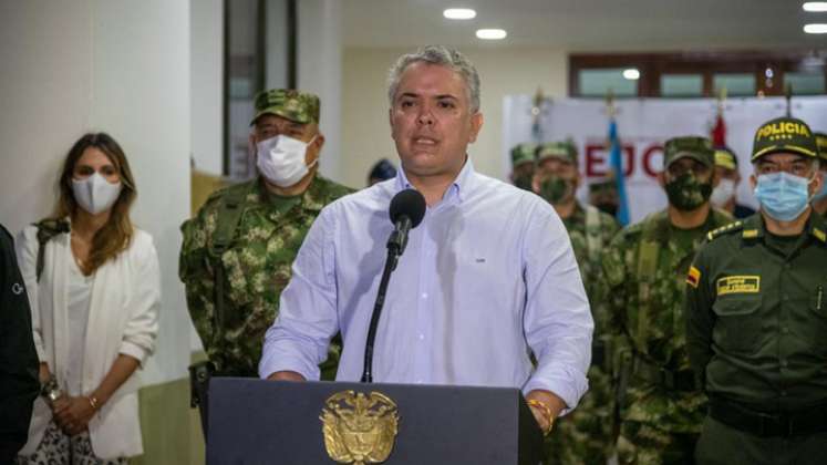 Duque aseguró que no permitirá que se sigan justificando los actos terroristas bajo la idea de la revolución./FOTO: Colprensa