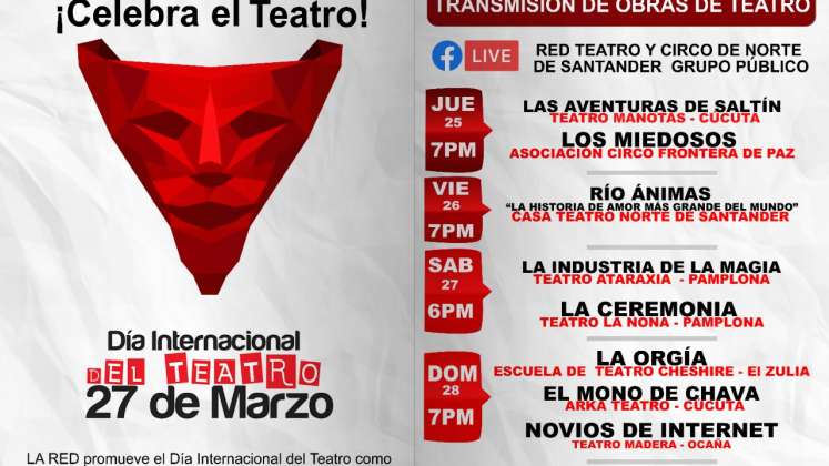 Programacion Día internacional del Teatro